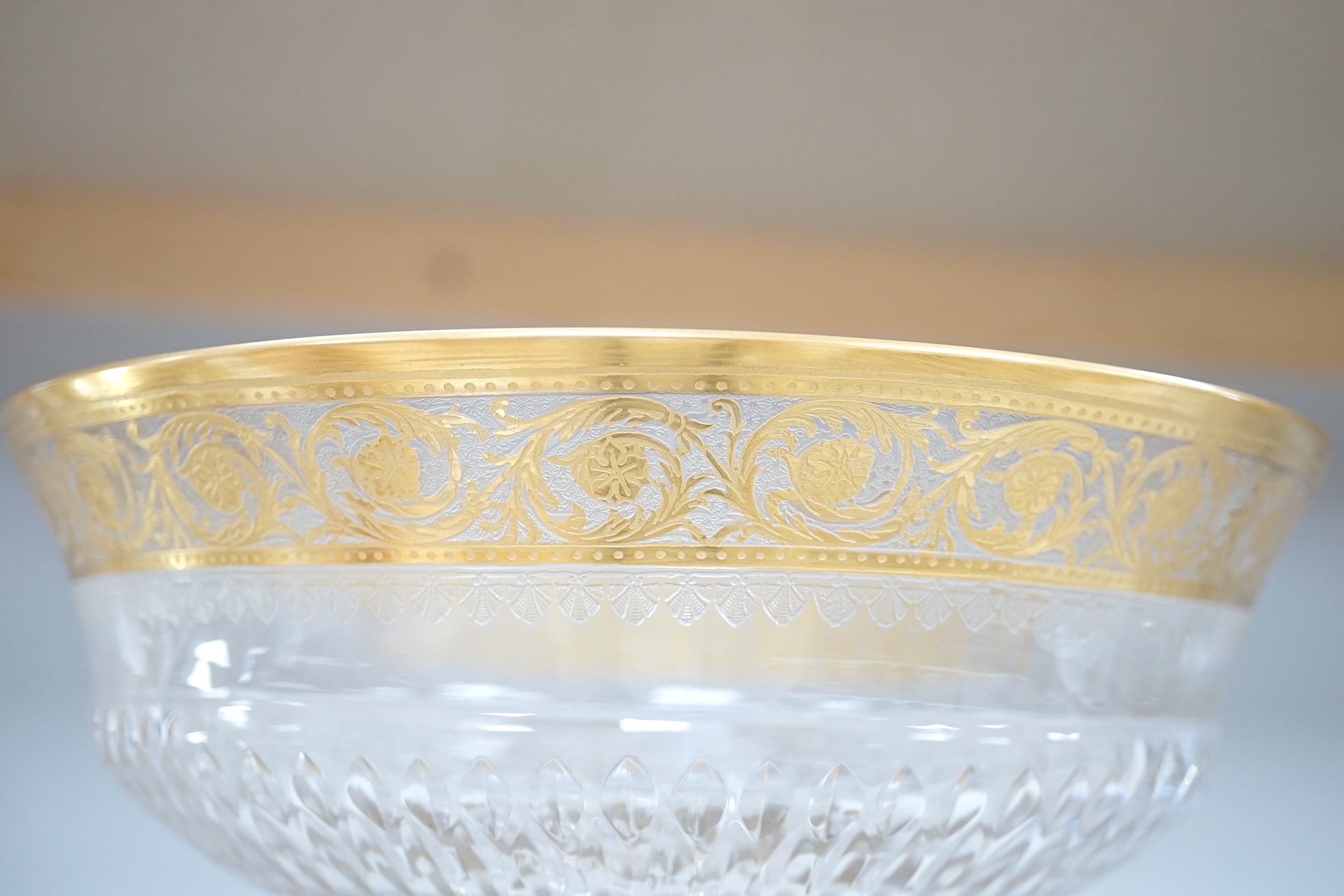 A St Louis gilt glass bowl, 19cm high. Condition - good.